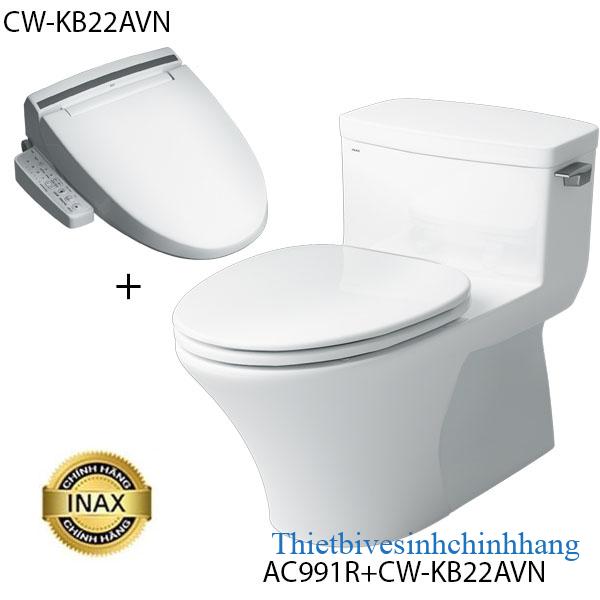 Bồn cầu Inax nắp điện tử AC-991R + CW-KB22AVN Bồn cầu Inax nắp điện tử AC-991R + CW-KB22AVN