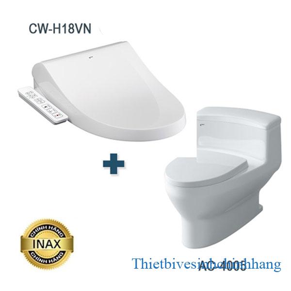 Bồn cầu Inax nắp điện tử AC-4005 + CW-H18VN Bồn cầu Inax nắp điện tử AC-4005 + CW-H18VN