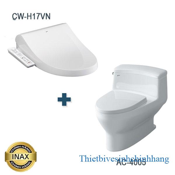 Bồn cầu Inax nắp điện tử AC-4005 + CW-H17VN Bồn cầu Inax nắp điện tử AC-4005 + CW-H17VN
