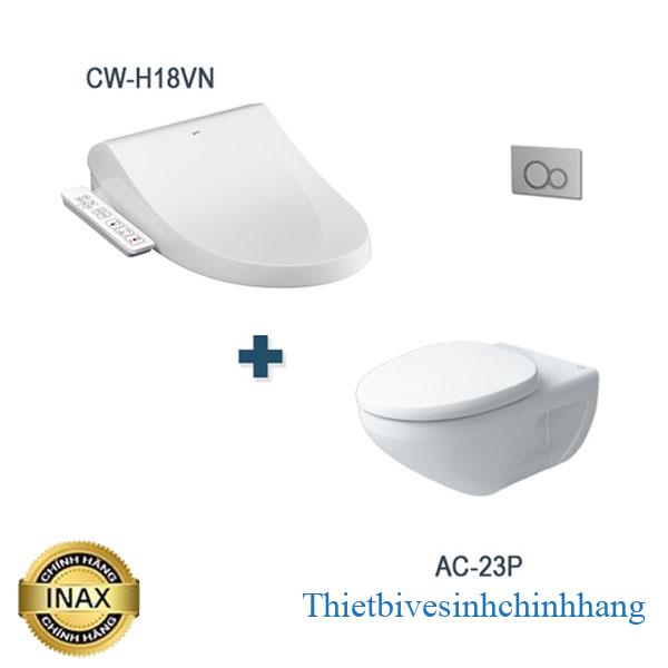Bồn cầu Inax nắp điện tử AC-23P + CW-H18VN Bồn cầu Inax nắp điện tử AC-23P + CW-H18VN