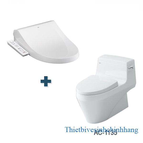 Bồn cầu Inax nắp điện tử AC-1135 + CW-H18VN Bồn cầu Inax nắp điện tử AC-1135 + CW-H18VN