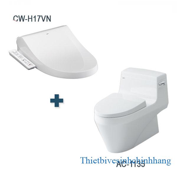 Bồn cầu Inax nắp điện tử AC-1135 + CW-H17VN Bồn cầu Inax nắp điện tử AC-1135 + CW-H17VN