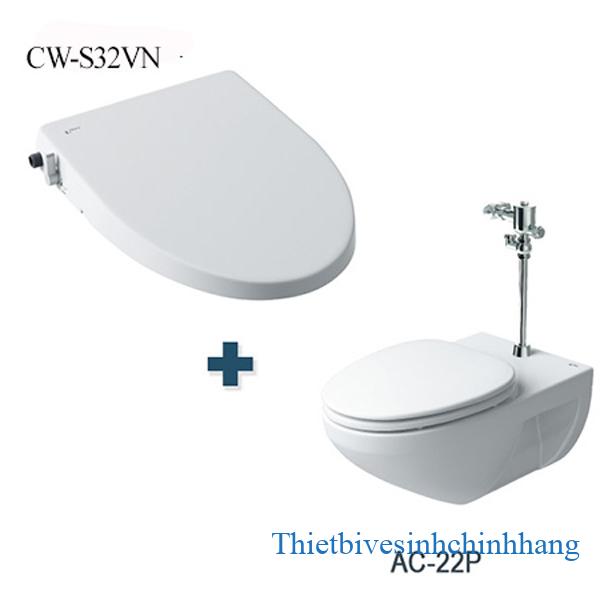 Bồn Cầu Inax Treo Tường AC-22P + CW-S32VN Bồn Cầu Inax Treo Tường AC-22P + CW-S32VN